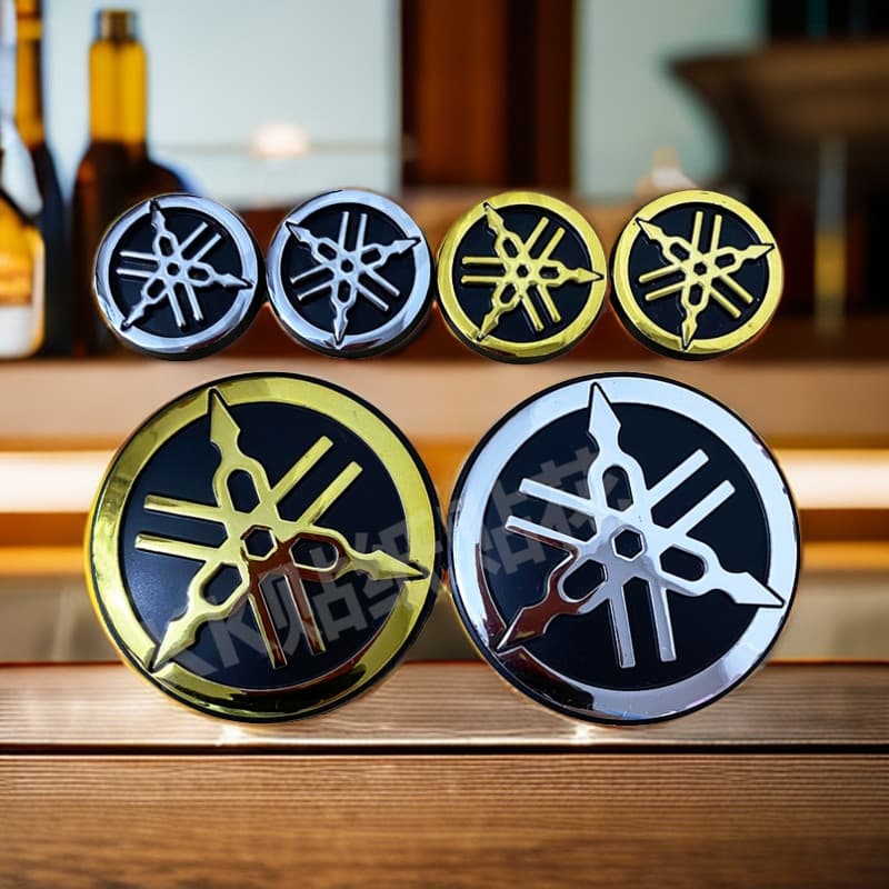 3D ABS Eblem Yamaha Emblema Genuíno Logotipo Ouro 4 Pcs Conjunto Grande E Pequeno