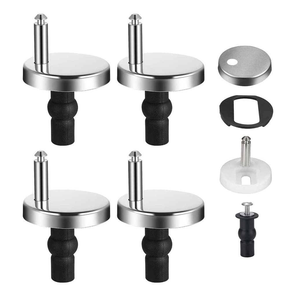 4 Parafuso Fixação Assento Sanitário Expansível Universal, Dobradiças de liberação rápida do assento do vaso sanitário