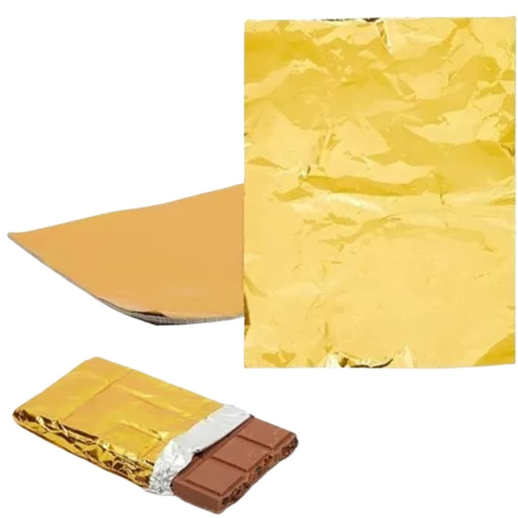 300 papel chumbo 9,8x9,8cm para trufa ouro fosco Embale