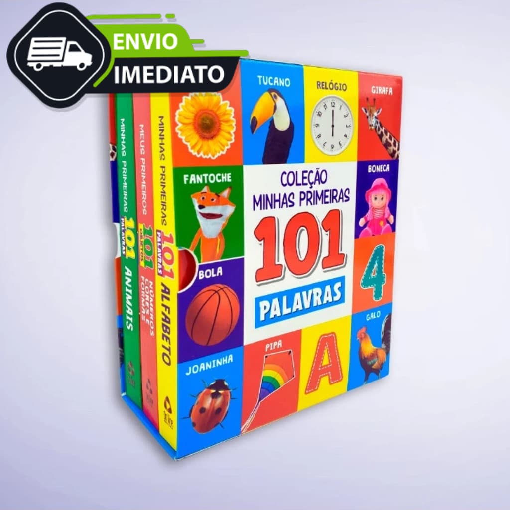 Coleção Minhas Primeiras 101 Palavras - Box com 3 Livrinhos Infantil