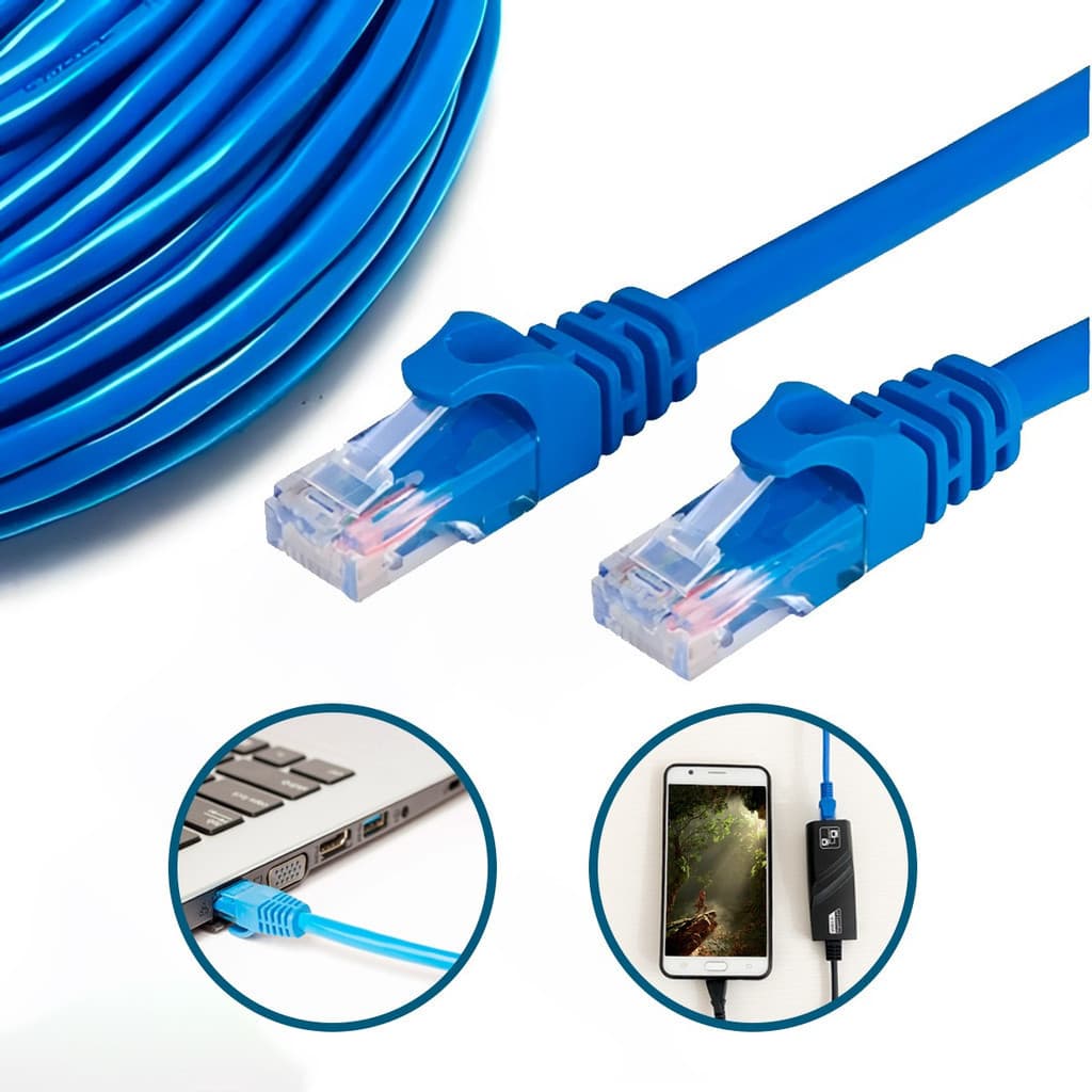 Cabo De Rede Cat5 15 Metros Ethernet Lan Giga 10/1000