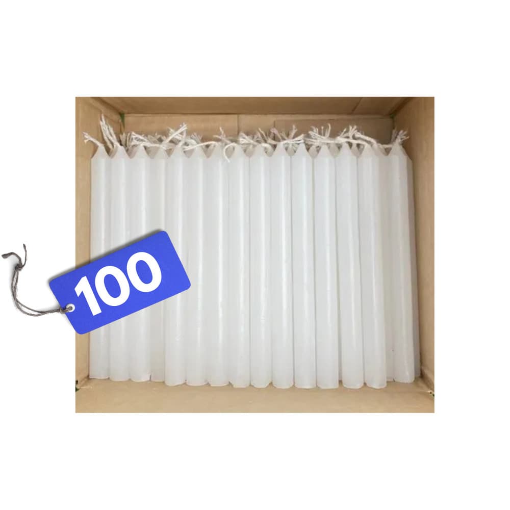 Caixa com 50 100 150 (+) Velas Palito Branca 16cm Atacado