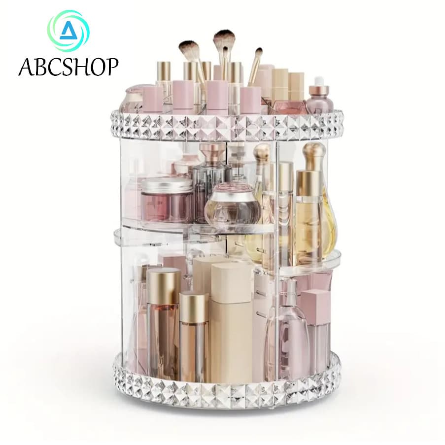Organizador De Cosmético Maquiagem Acrílico Giratório 360º
