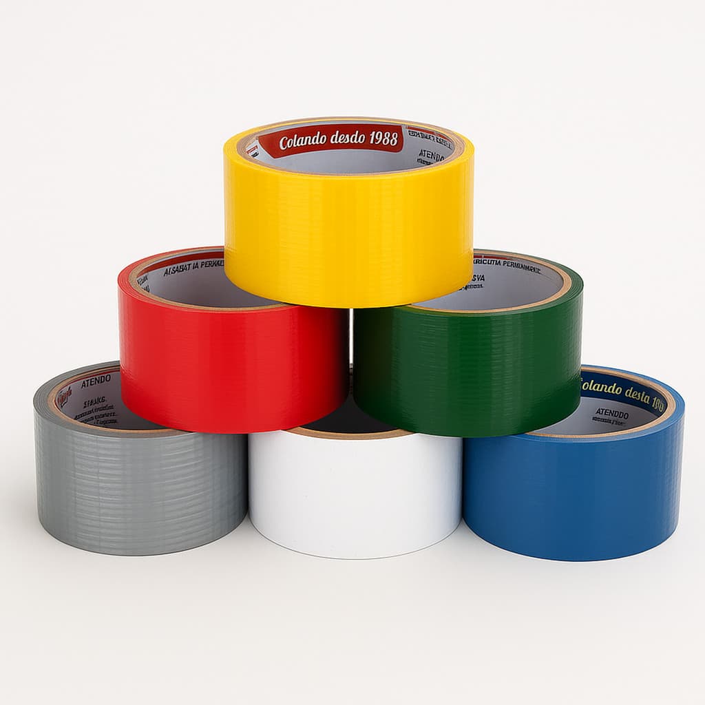 Fita Adesiva Silver Tape Reforçada Para Vedação Reparos Multiuso 48mm x 5mts Fitas Coloridas Disponiveis em 7 Cores