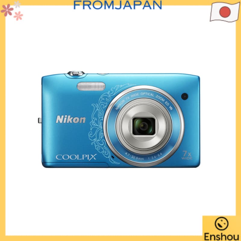 [USED]Do Japão [Usado] Câmera Digital Nikon COOLPIX S3500 Zoom Óptico 7x 20.05 Megapixels Azul Oriental S3500DBL