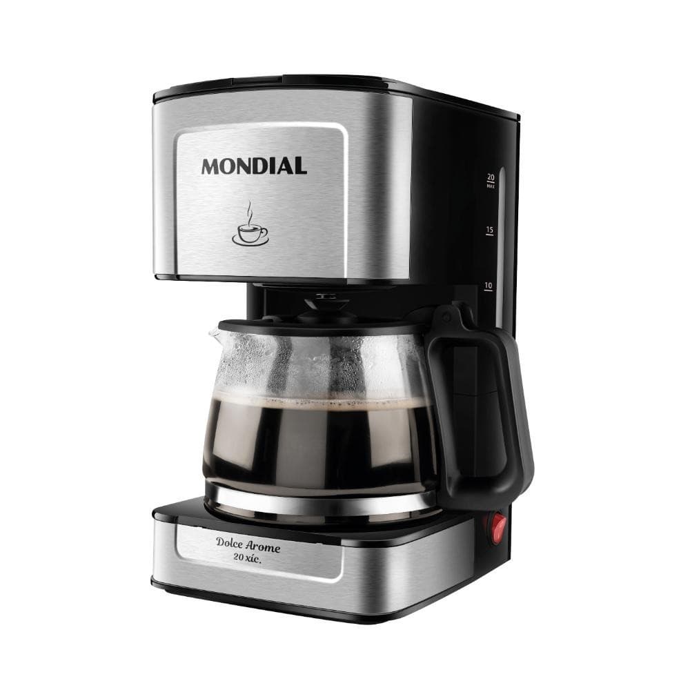 Cafeteira Elétrica Dolce Arome Mondial Inox C-43-20 Xícaras Preta 220V