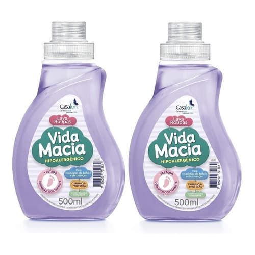 Kit 2 Un Lava Roupa De Criança Vida Macia Carinho e Proteção