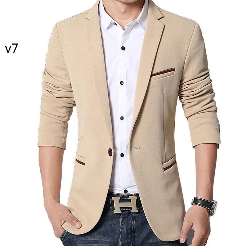 Blazer dos homens Slim Fit Moda Casual Primavera/Outono AR8A
