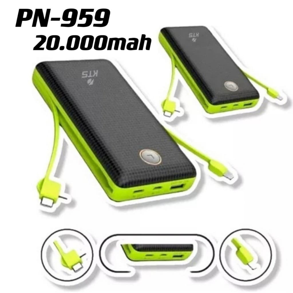 Carregador Portátil 5000/10000/20000mah PN-959/956/952/951 Bateria Power Bank 20000mah