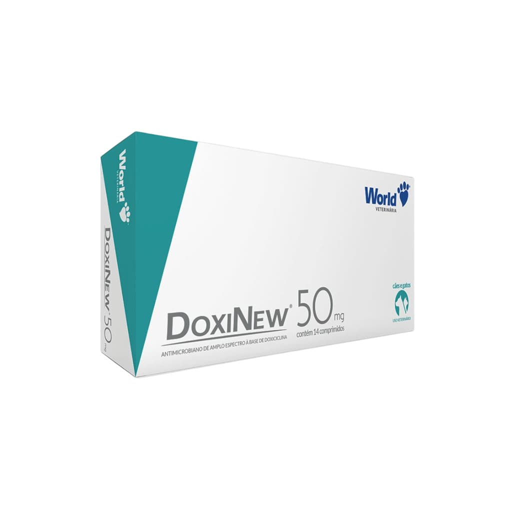 Doxinew 50mg  World Antibiótico Doxiciclina - 14 Comprimidos