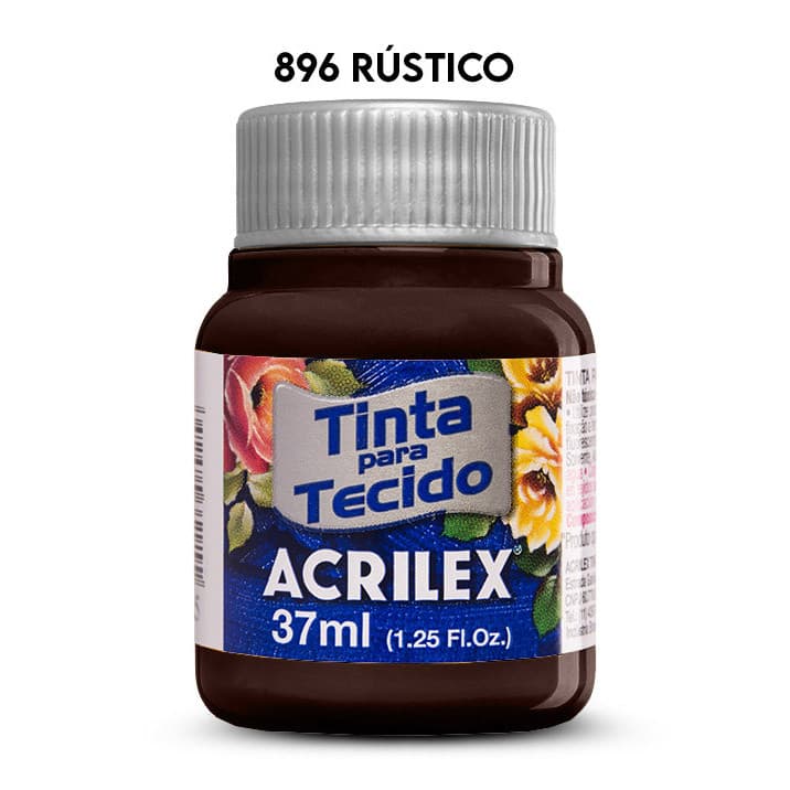TINTA TECIDO ACRILEX 37ML FOSCA 896 RUSTICO