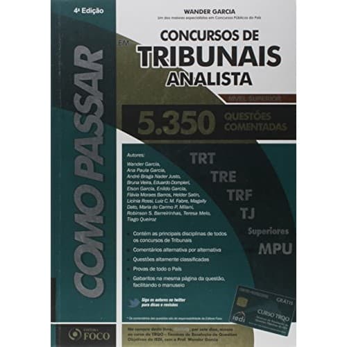 Como Passar Em Concursos De Tribunais de Wander Garcia 7410191