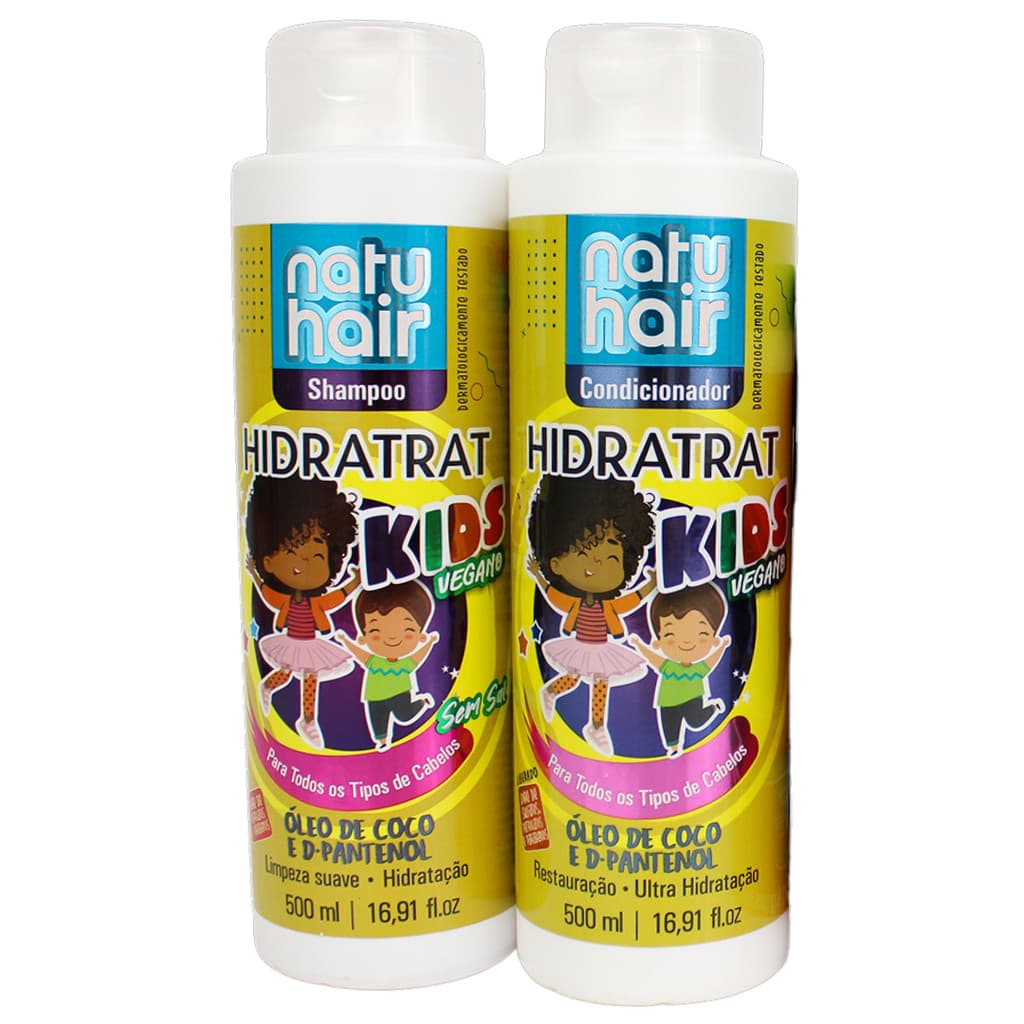 Kit Shampoo + Condicionador Kids Vegano NatuHair 500ml