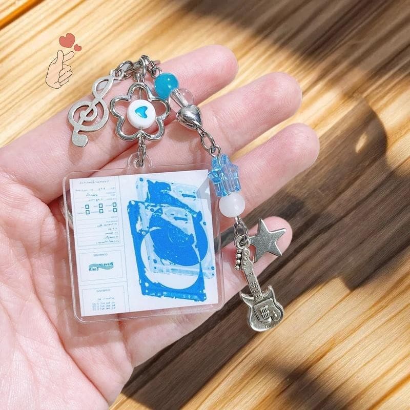 [PEBR] Moda Artesanal Cartão Livro Frisado Chaveiro Pingente Versátil Simples Criativo Mochila Decoração Acessórios Pres