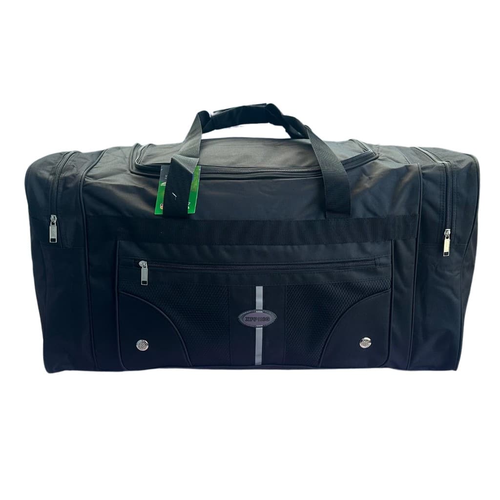 Bolsa Grande Sacola Viagem Férias Família Reforçada Unissex Cor Preto dobravel de ombro