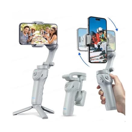 Estabilizador de Celular Portátil Gimbal com Rastreamento Inteligente de AI 3 Eixos Profissional Portátil Bluetooth PEIN