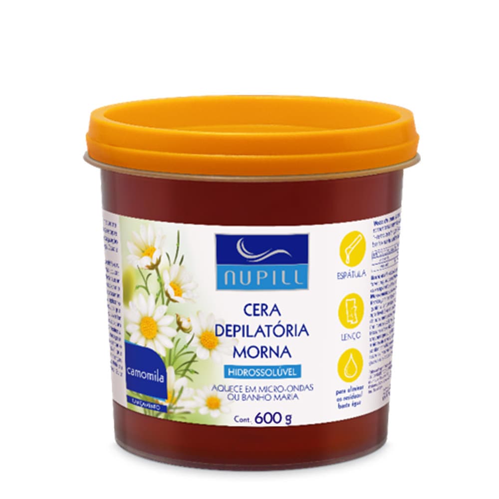Cera depilatória camomila Nupill 600g