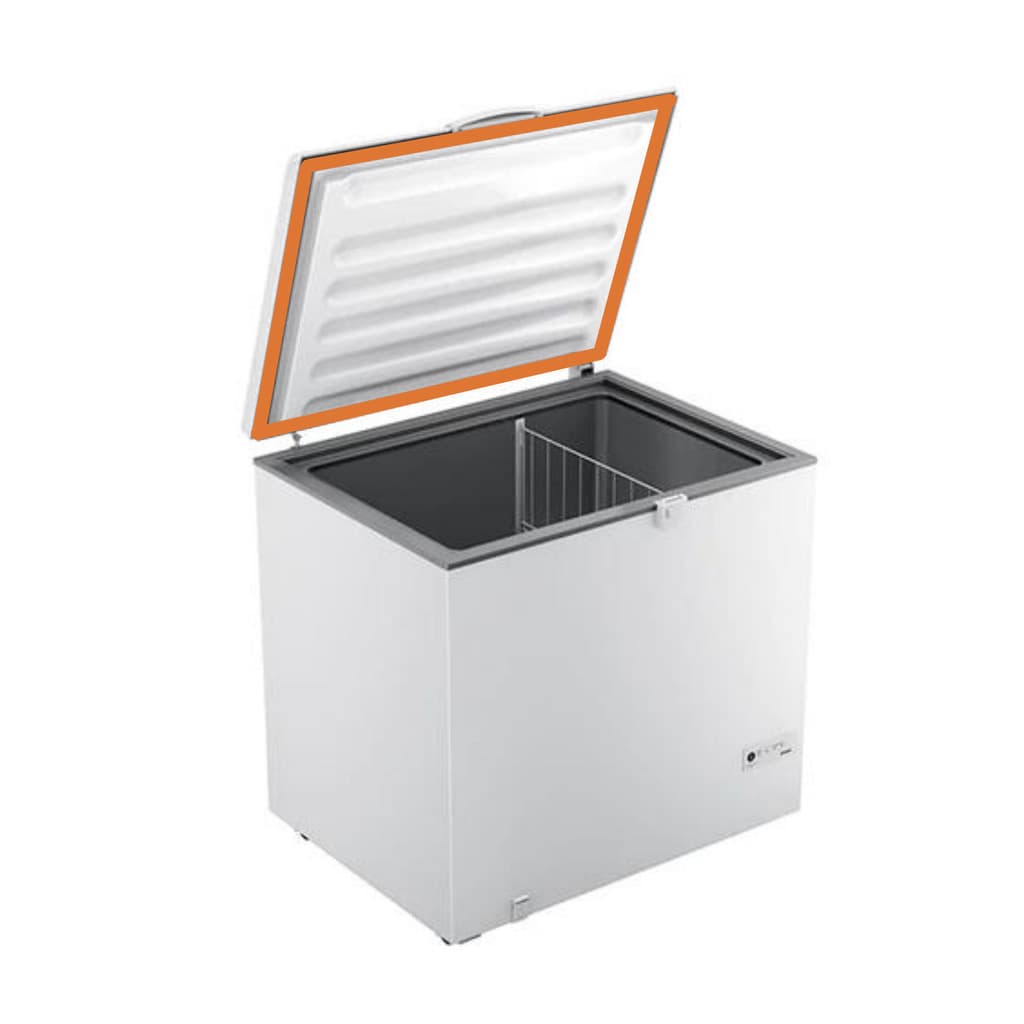 Gaxeta Borracha Para Freezer para Electrolux H300 66x103(cinza claro)