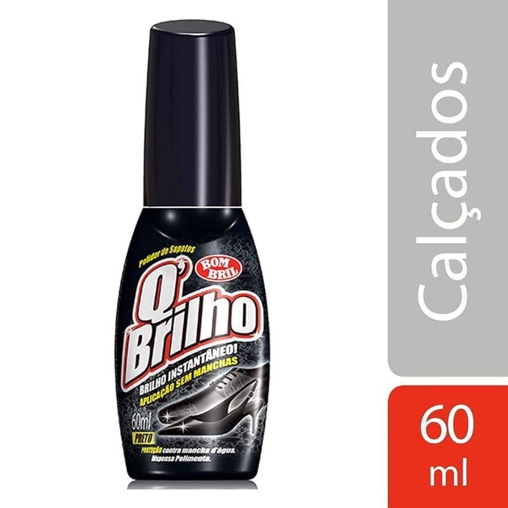 Cera Líquida Para Sapato Q ' Brilho Preto 60ml