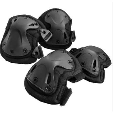 Kit Joelheira E Cotoveleira Tatica Militar operacional Airsoft Capa De Proteção Esportiva Para Trabalho/Patinação