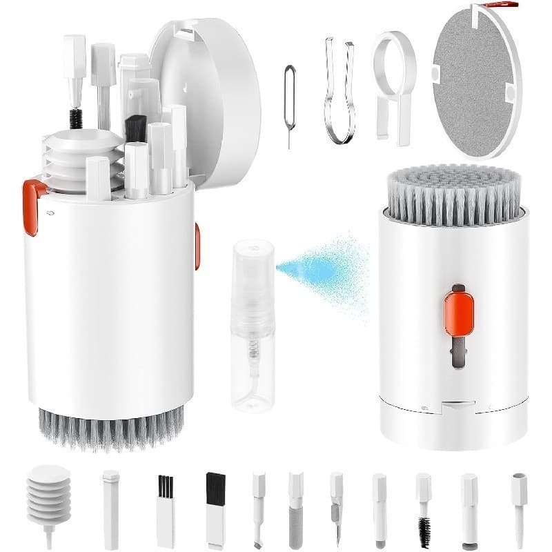 Kit De Limpeza 20 Em 1 De Tela Limpador De Teclado Com Escova Laptop Airpod Para Câmera Monitor De Computador De Mesa
