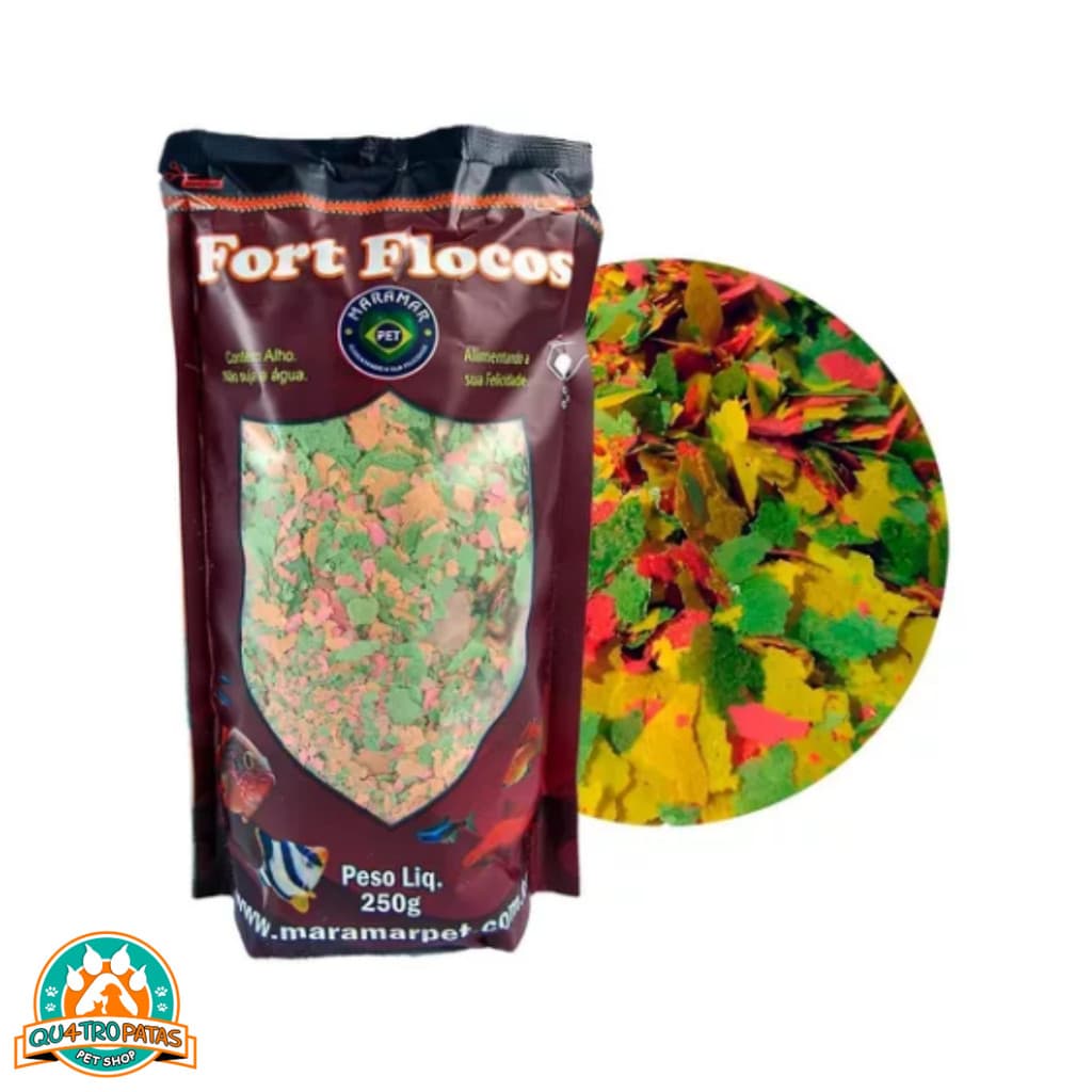 Ração Para Peixes Floco Fort Flocos 250g - Maramar
