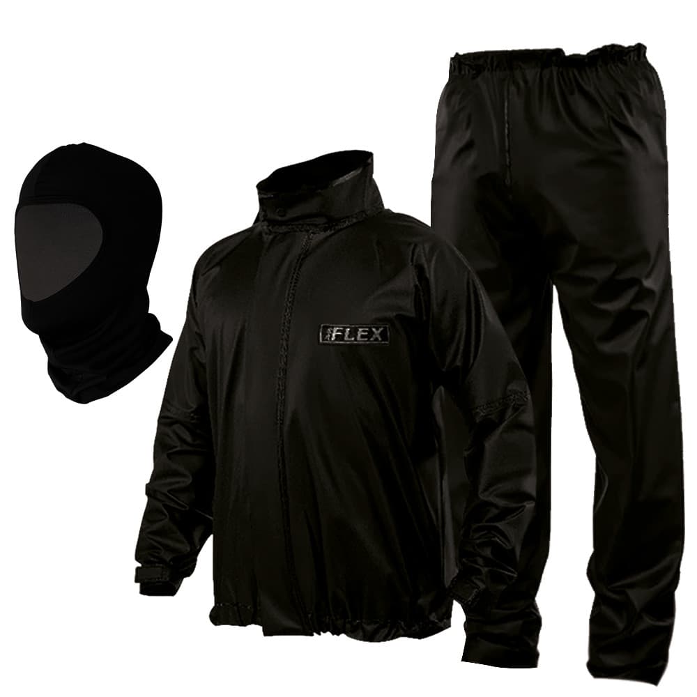 Kit Com Capa de Chuva Completa Delta Flex Masculina PVC Motociclista Motoboy + Balaclava