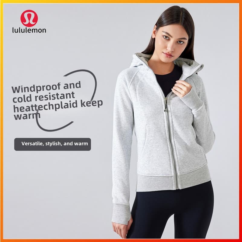 Casaco Feminino Com Capuz Para Exercícios Ao Ar Livre , Moletom Ioga , Jaqueta Atlética