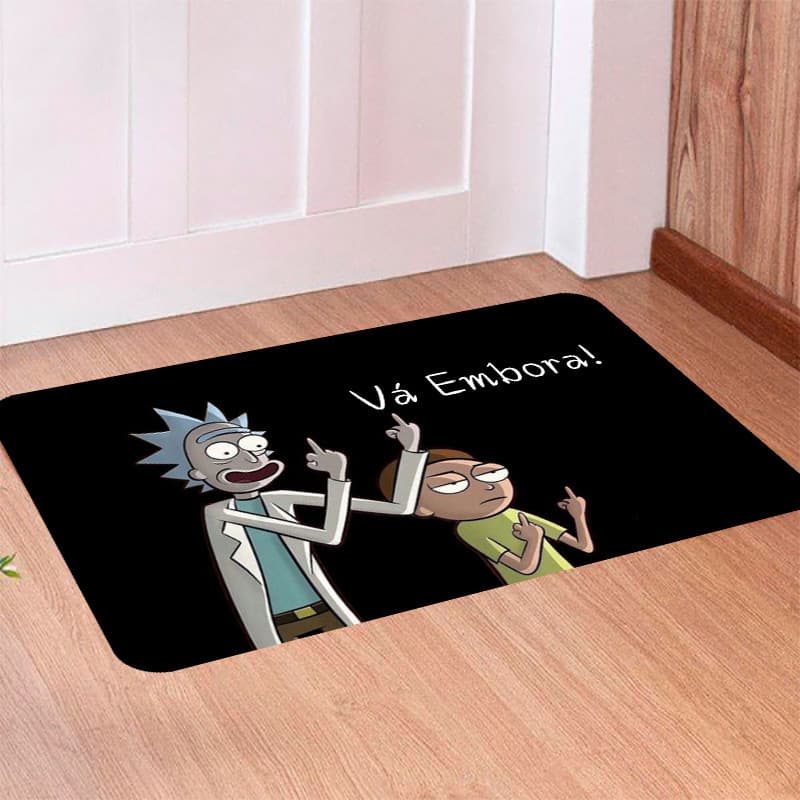 Tapete Para Porta Decorativo Rick And Morty Vá Embora