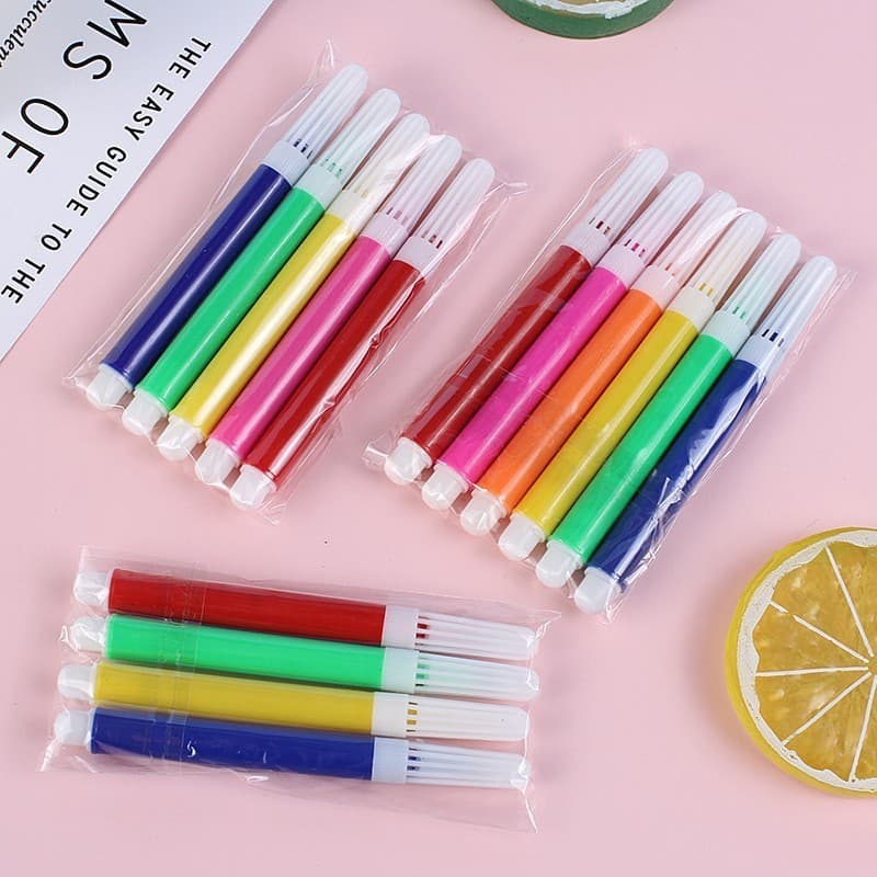 Kit Canetinhas Aquarela Infantil - Canetas Coloridas para Desenho e Grafite - Brinquedo Educativo