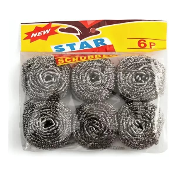 Kit 6 Esponja Palha de Aço Limpa Panela Engordurada dá Brilho