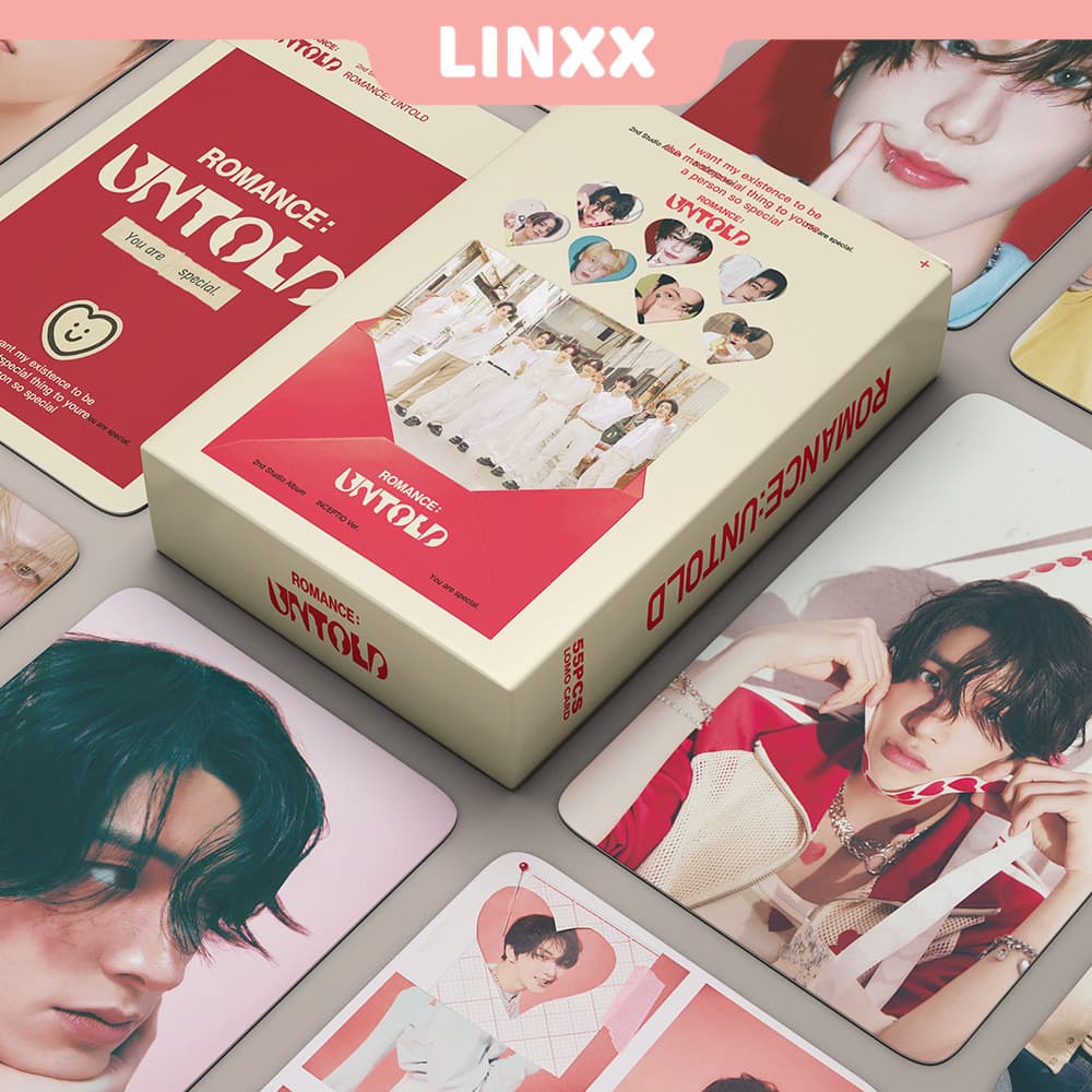 LINXX 55 Pcs ENHYPEN ROMANCE UNTOLD Álbum Lomo Card Kpop Photocards Série Cartões Postais