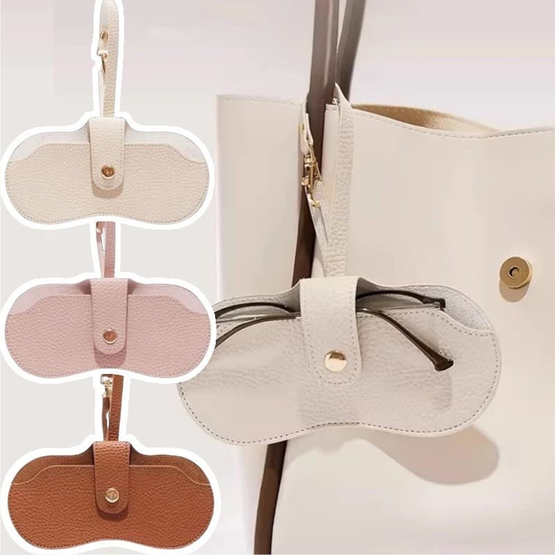 Bolsa Para Óculos Com Fivela Suspensa-Capa Protetora-Portátil , Couro PU , Antipressão-Estojo Armazenamento De Sol-Acess