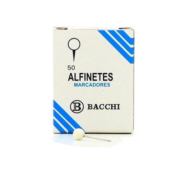 Alfinete Mapa Branco Cx.c/50pcs. - Bacchi