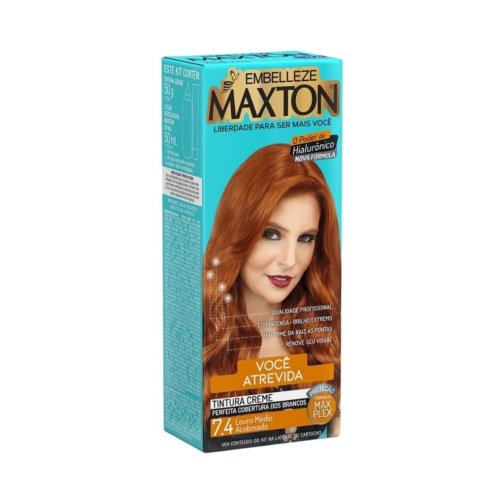EMBELLEZE TINTURA MAXTON KIT 7.4 LOURO MEDIO ACOBREADO
