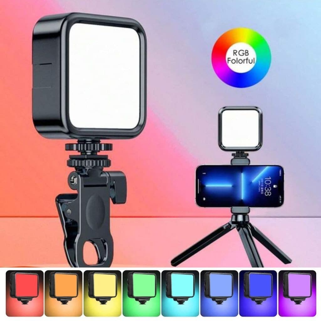 Luz De Preenchimento Recarregavel RGB Para Câmera Computador Vídeo Fotografia Luz Portátil Sem fio