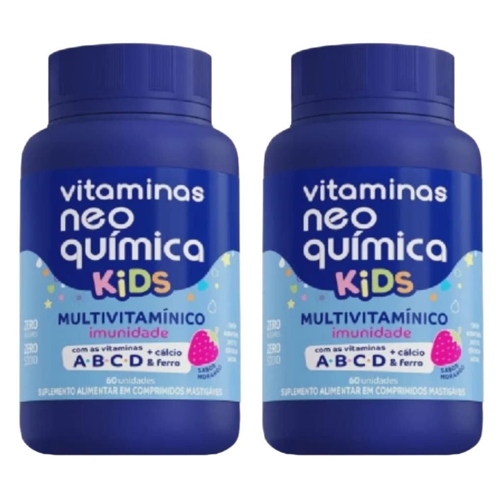 Kit 2 Vitamina Neo Química Kids 60 Cpr - Neo Química