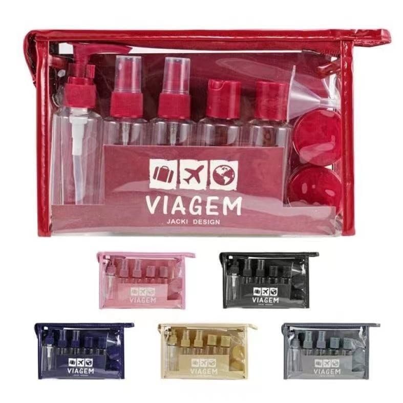 Kit 10 Frascos De viagem Shampoo/Creme/Sabonete liquido Multiuso