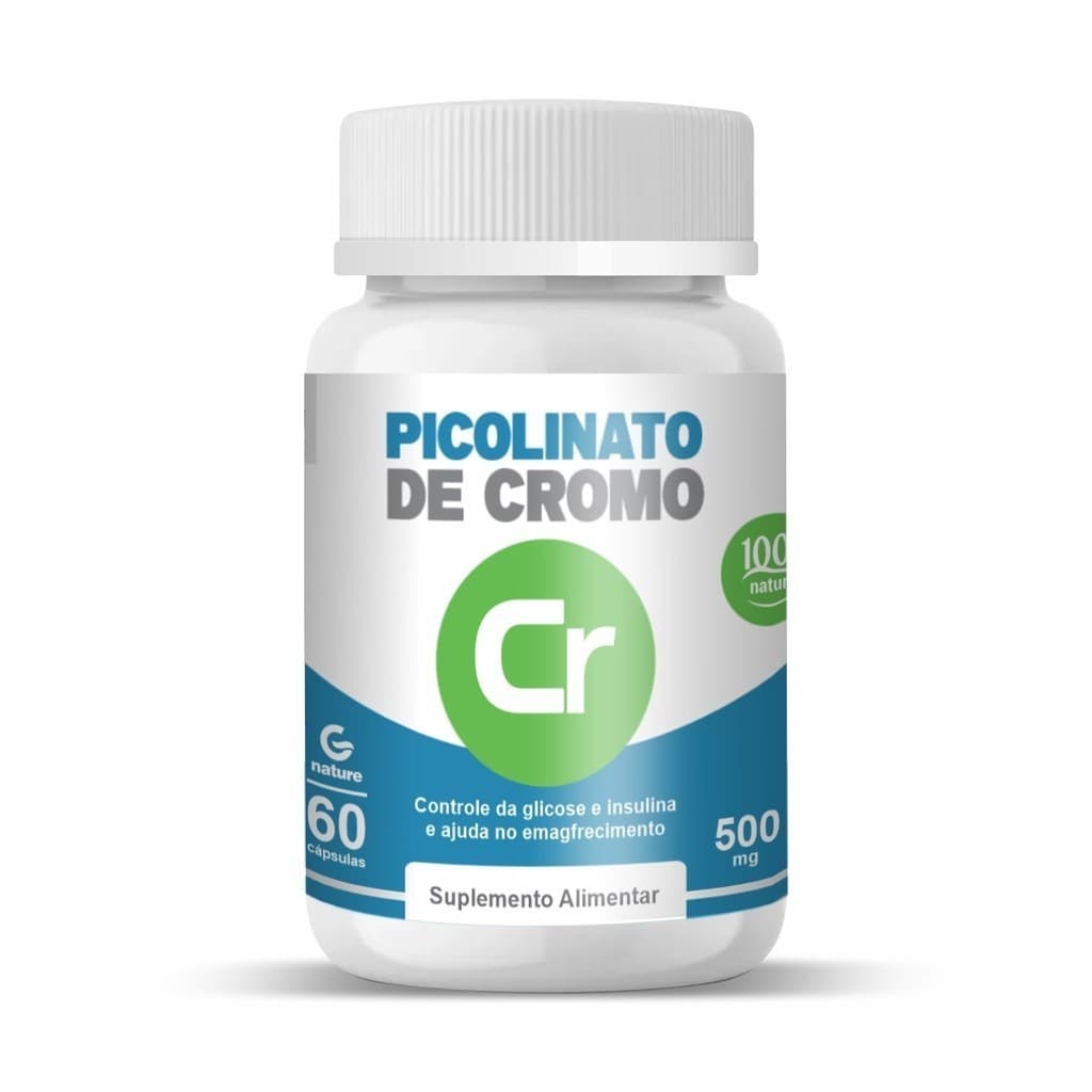 Picolinato De Cromo  GENATURE 500mg 60 cápsulas Envio Imediato