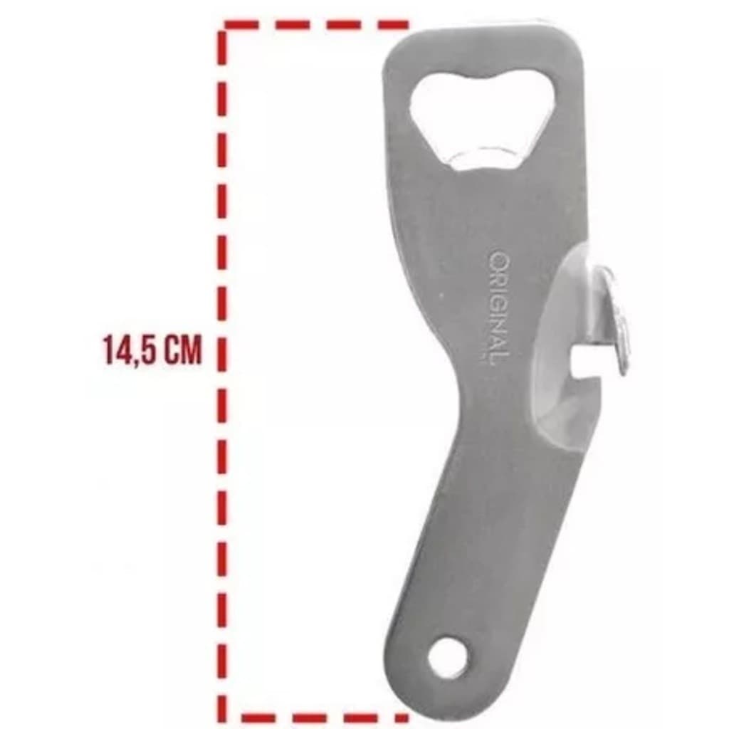Abridores Abridor 14,5cm Copa Para Abertura de Latas e Garrafas Original Line Inox universal