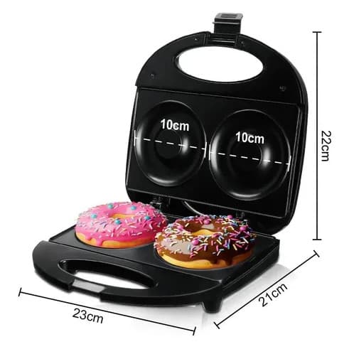 Máquina Donuts Grande 10cm 2 Cavidades Faça Donuts De Verdade JH