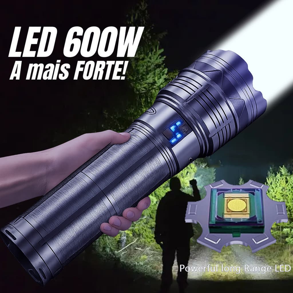 Lanterna Led Tática Grande Super Forte ajuste focal laser Potente Ultra Forte