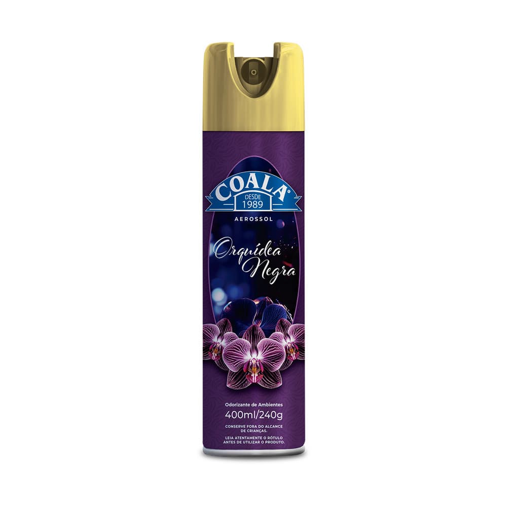 Odorizante de Ambientes Aerossol Coala - Orquídea Negra - 400 ml / 240g