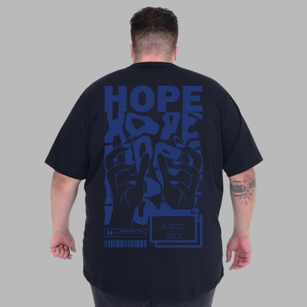 Camisa Hope Esperança Cristã Plus Size Masculina Camiseta