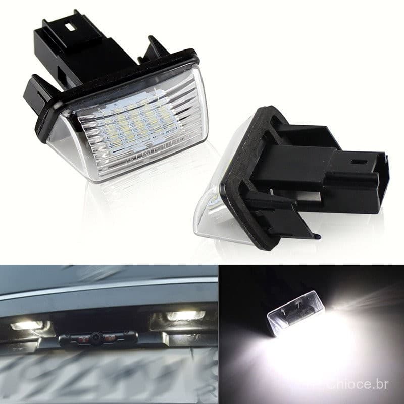 2pcs Para Peugeot 206 207 407 406 306 307 5008 Tepee B9 Parceiro (B9/M49/M59) Luzes De Placa De Número De Led AUTO/Car B