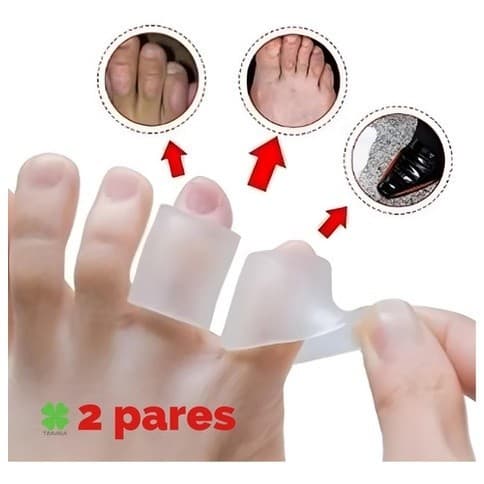 Kit 4 Protetores Para Os Dedos Pés Em Silicone Anti Calos Pé