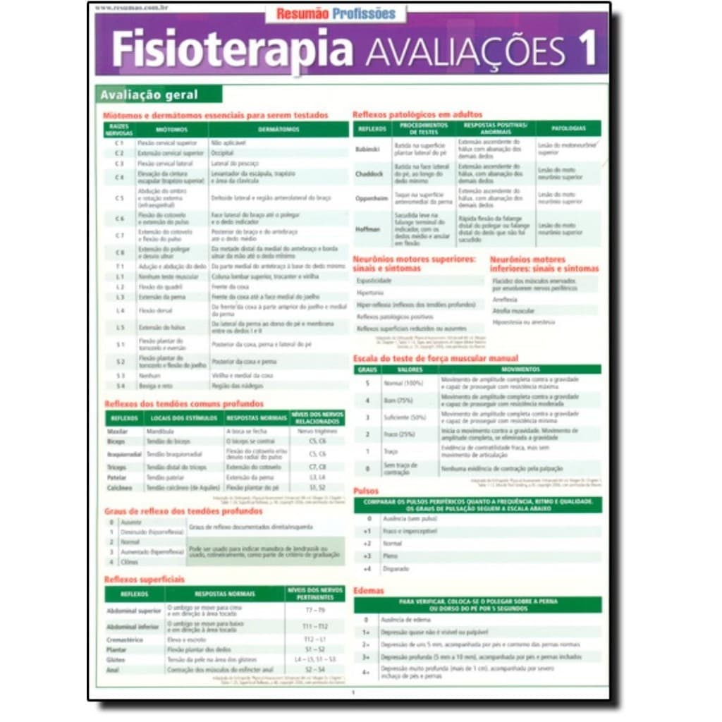 Livro - Resumao - Fisioterapia - Avaliacoes 1
