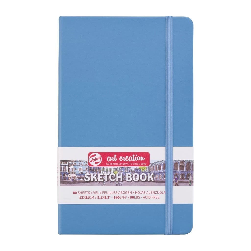SKETCHBOOK TALENS LAKE BLUE 13x21cm 80 FOLHAS