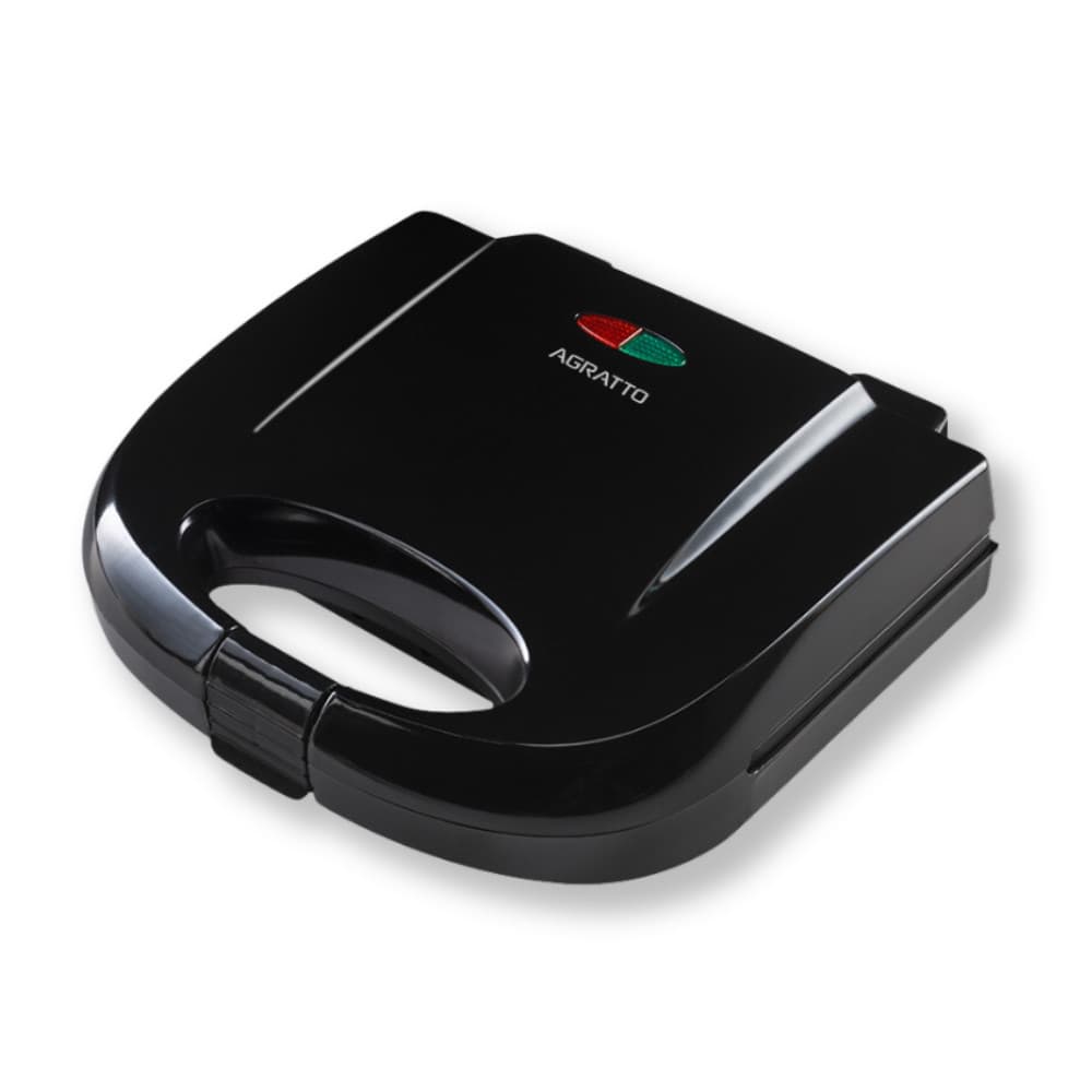 Sanduicheira Grill Misteira Agratto Elétrica Black SA 220v 750w Preta Prática Lanches Antiaderente Sanduíches Grelhados