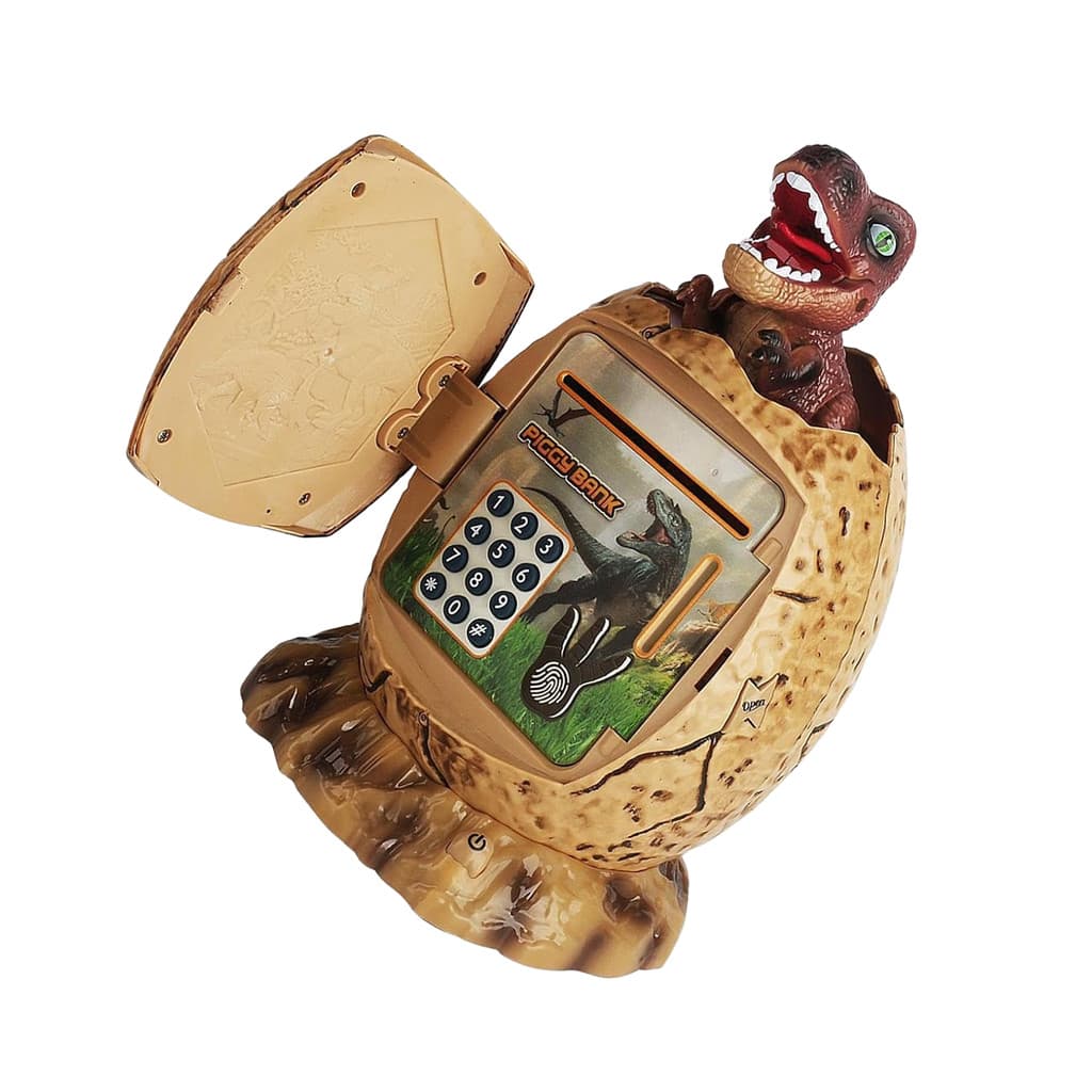 Cofrinho de ovo de dinossauro infantil bloqueio de senha